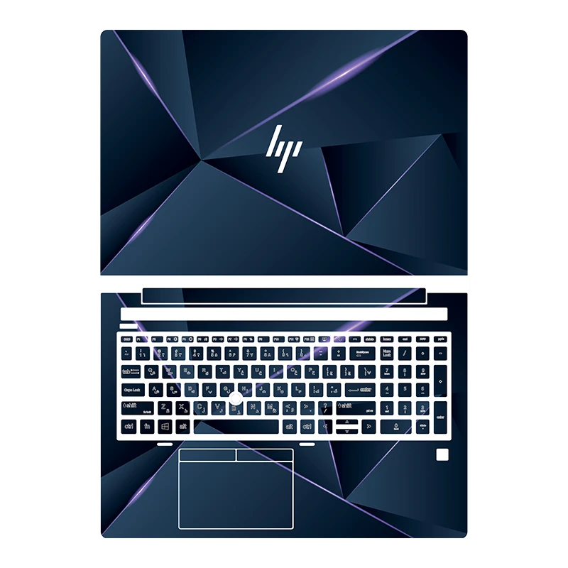 استیکر لپ تاپ توییجین و موییجین مدل هندسی 41 مناسب برای لپ تاپ اچ پی Elitebook 850 G5 به همراه برچسب حروف فارسی کیبورد