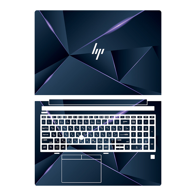 استیکر لپ تاپ توییجین و موییجین مدل هندسی 41 مناسب برای لپ تاپ اچ پی Elitebook 850 G5 به همراه برچسب حروف فارسی کیبورد