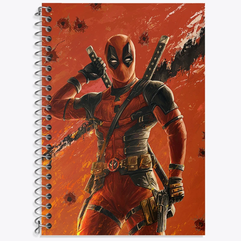 دفتر نت موسیقی 50 برگ خندالو طرح ددپول مارول (Marvel) کد N4931