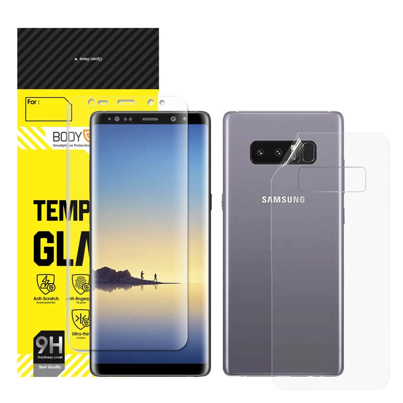 محافظ صفحه نمایش بادیگارد مدل HydroGel مناسب برای گوشی موبایل سامسونگ Galaxy Note 8 به همراه محافظ پشت