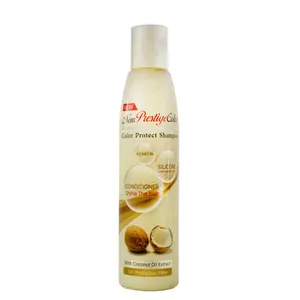 شامپو تثبیت کننده رنگ مو نیو پرستیژ کالر مدل کراتین و روغن نارگیل حجم 210 میلی لیتر