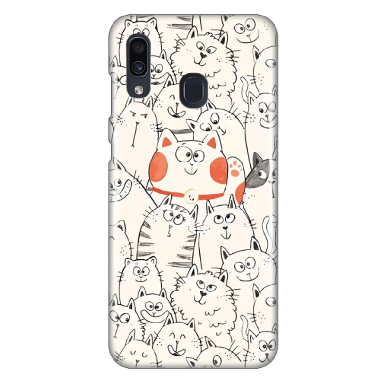 کاور طرح گربه خوشحال کد DIMO-024 مناسب برای گوشی موبایل سامسونگ Galaxy A30 / Galaxy A20