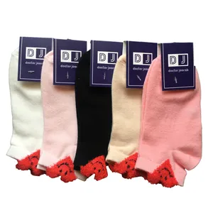 جوراب دخترانه دکتر جوراب مدل پنبه بوکله طرح قلب بسته 5 عددی