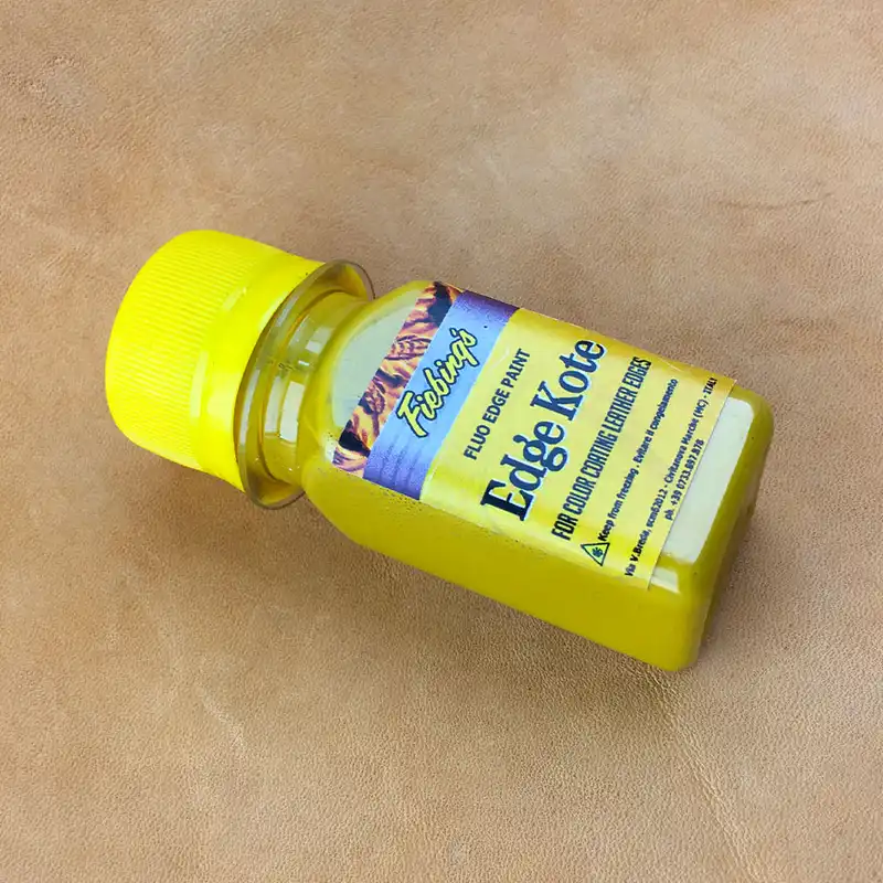 رنگ زرد لبه چرم ادج کوت مدل EK-Yel-20 حجم 20 میلی لیتر