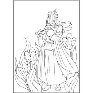 کاغذ رنگ آمیزی طرح حضرت علی اصغر کد 003 بسته 50 عددی