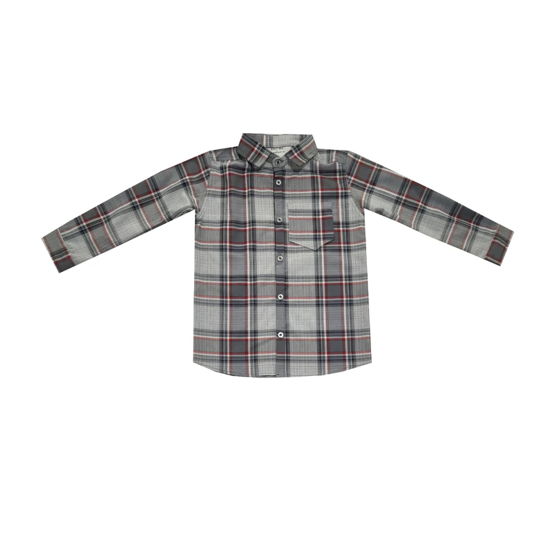 پیراهن آستین بلند یقه برگردان پسرانه مدل 3532