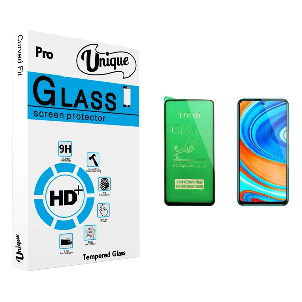 محافظ صفحه نمایش سرامیکی يونيک مدل +Clear مناسب برای گوشی موبایل شیائومی Redmi Note 9 Pro
