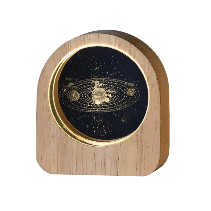 چراغ خواب مدل گرد شیشه ای طرح منظومه شمسی کد 3161