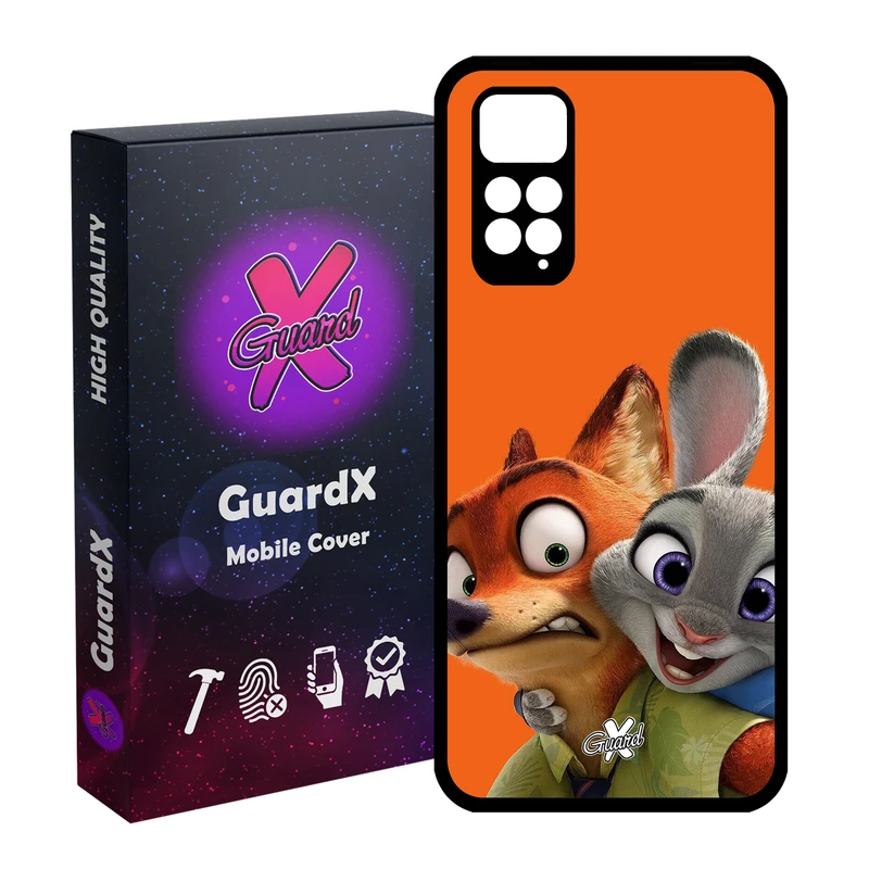 کاور گارد ایکس طرح Zootopia مدل Glass10047 مناسب برای گوشی موبایل شیائومی Redmi Note 11S/ Note 11 4G