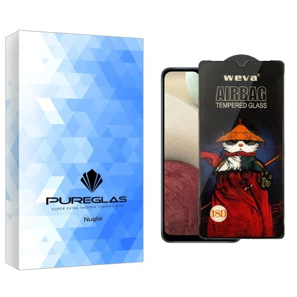 محافظ صفحه نمایش پیور گلس مدل NueGlas Airbag مناسب برای گوشی موبایل سامسونگ Galaxy A12