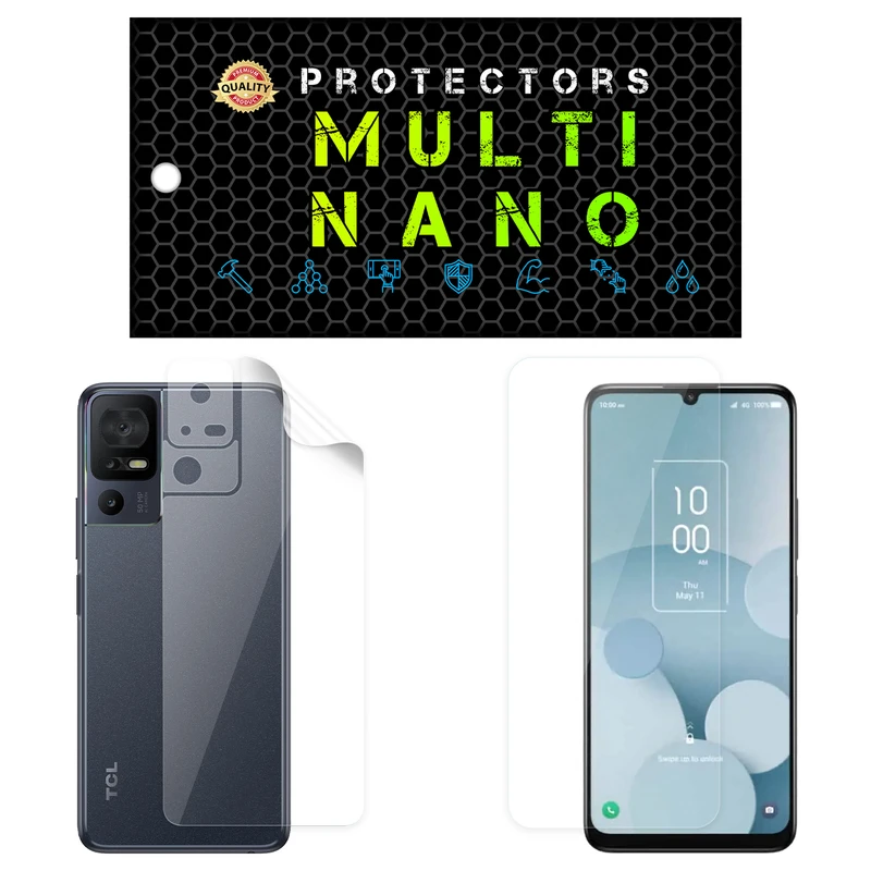 محافظ صفحه نمایش مولتی نانو مدل X-SFT مناسب برای گوشی موبایل تی سی ال 40 XL به همراه محافظ پشت