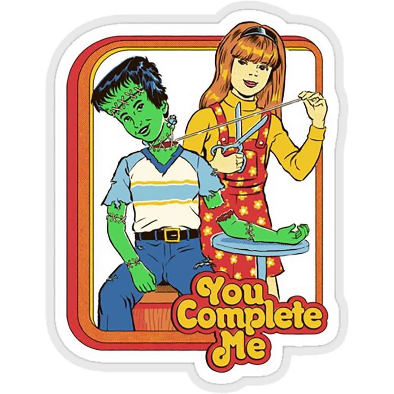 استیکر لپ تاپ طرح you complete me کد ST2081