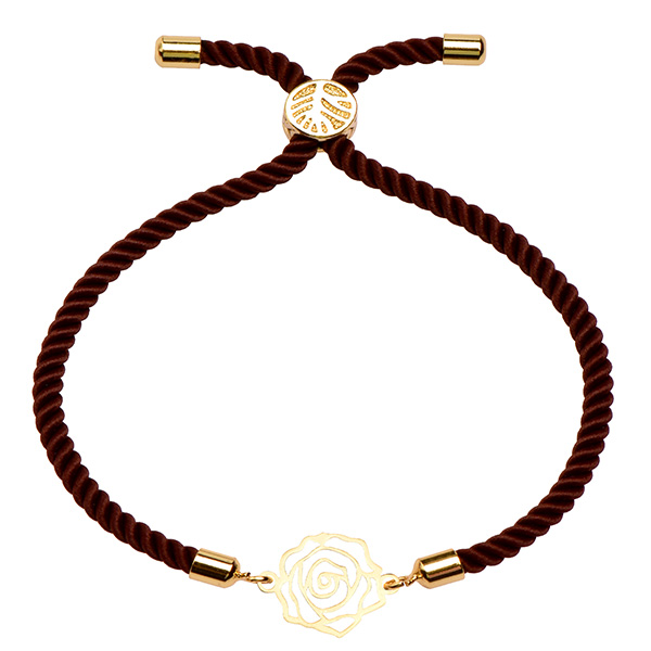 دستبند طلا 18 عیار دخترانه کرابو طرح گل رز مدل Krd1493
