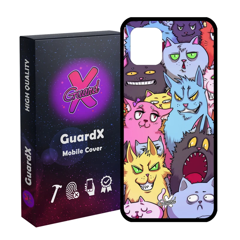 کاور گارد ایکس طرح گربه مدل Glass10578 مناسب برای گوشی موبایل سامسونگ Galaxy Note 10 Lite / A81