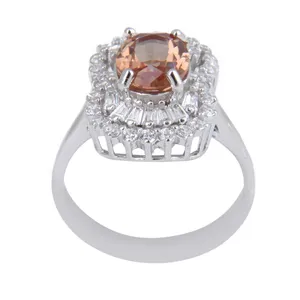 انگشتر نقره زنانه بازرگانی میلادی مدل سنگ الکساندریت کد AWR_1098