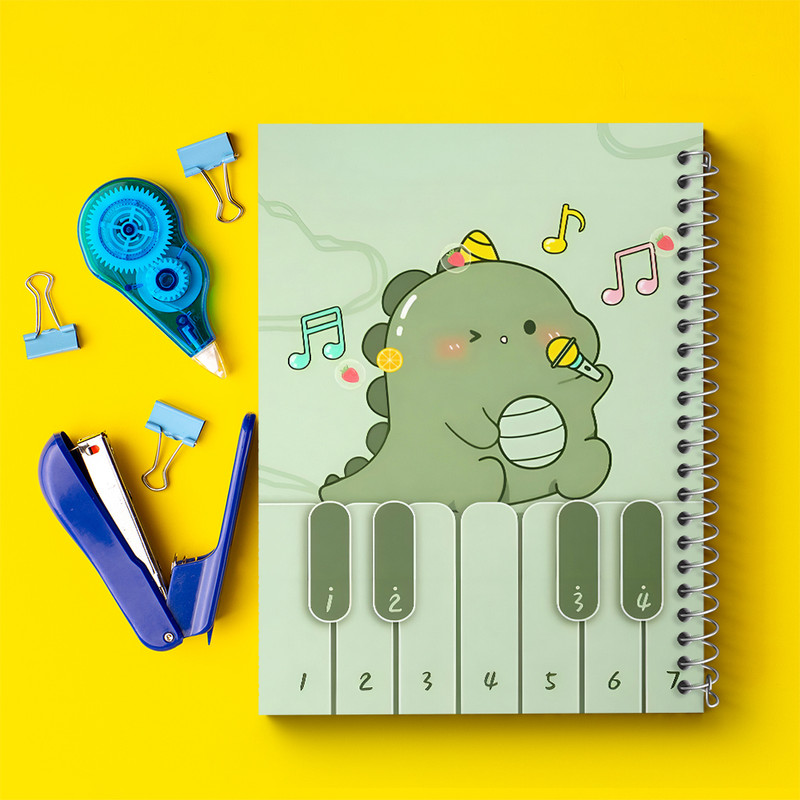 دفتر نقاشی 50 برگ خندالو طرح دایناسور کیوت کد N5152