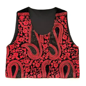 جلیقه رسمی زنانه مدل مخمل سوزندوزی طرح یلدا کد ۰۵۱