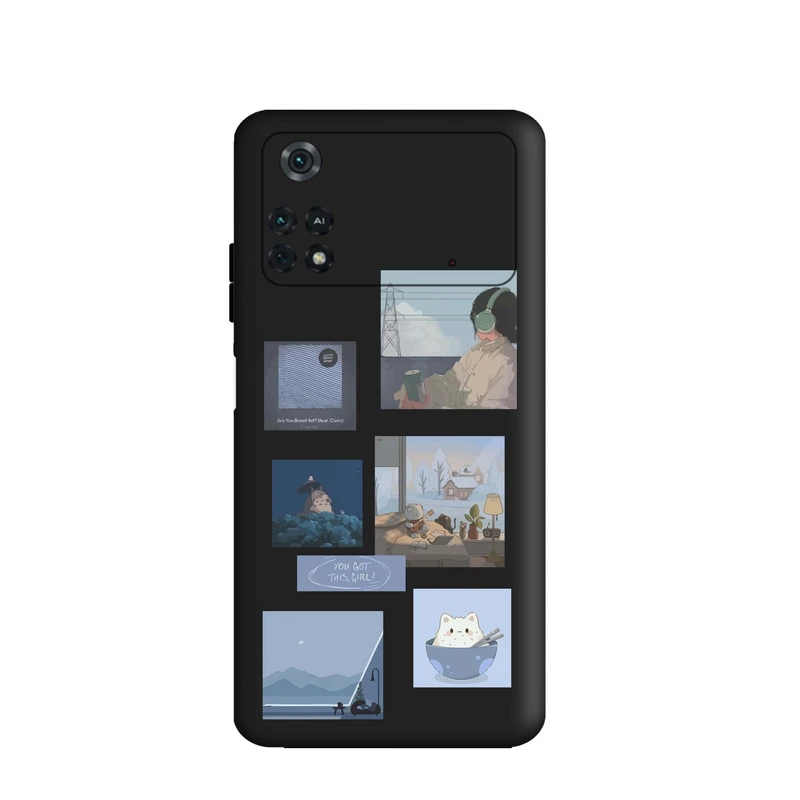 کاور قاب گارد طرح عکس رمانتیک کد t9118 مناسب برای گوشی موبایل شیائومی Poco M4 Pro 4G