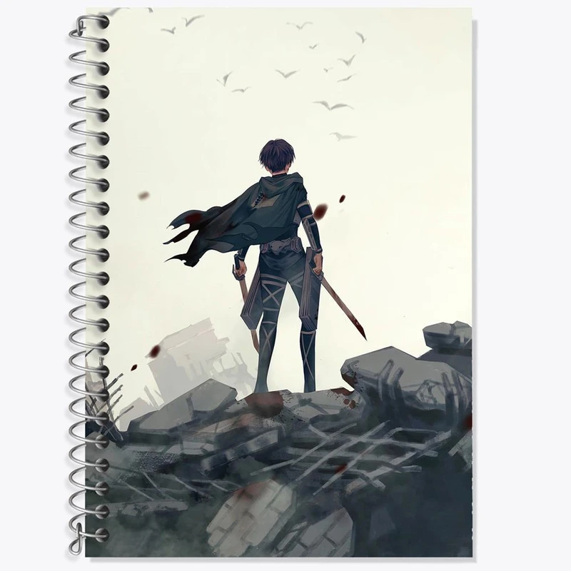 دفتر لغت 50 برگ خندالو مدل لیوای انیمه اتک آن تایتان Attack on Titan کد 18574