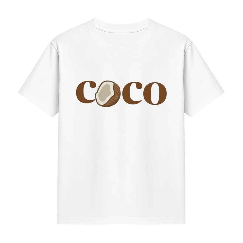 تی‌شرت آستین کوتاه دخترانه مدل نارگیل کد p1 