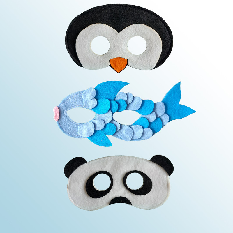 ماسک ایفای نقش رهام پاپالو مدل حیوانات کد 07 مجموعه 3 عددی