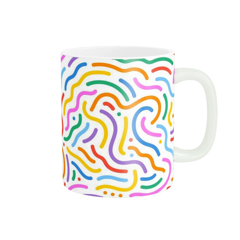 ماگ پاد آفرین مدل طرح رنگارنگ کد 298