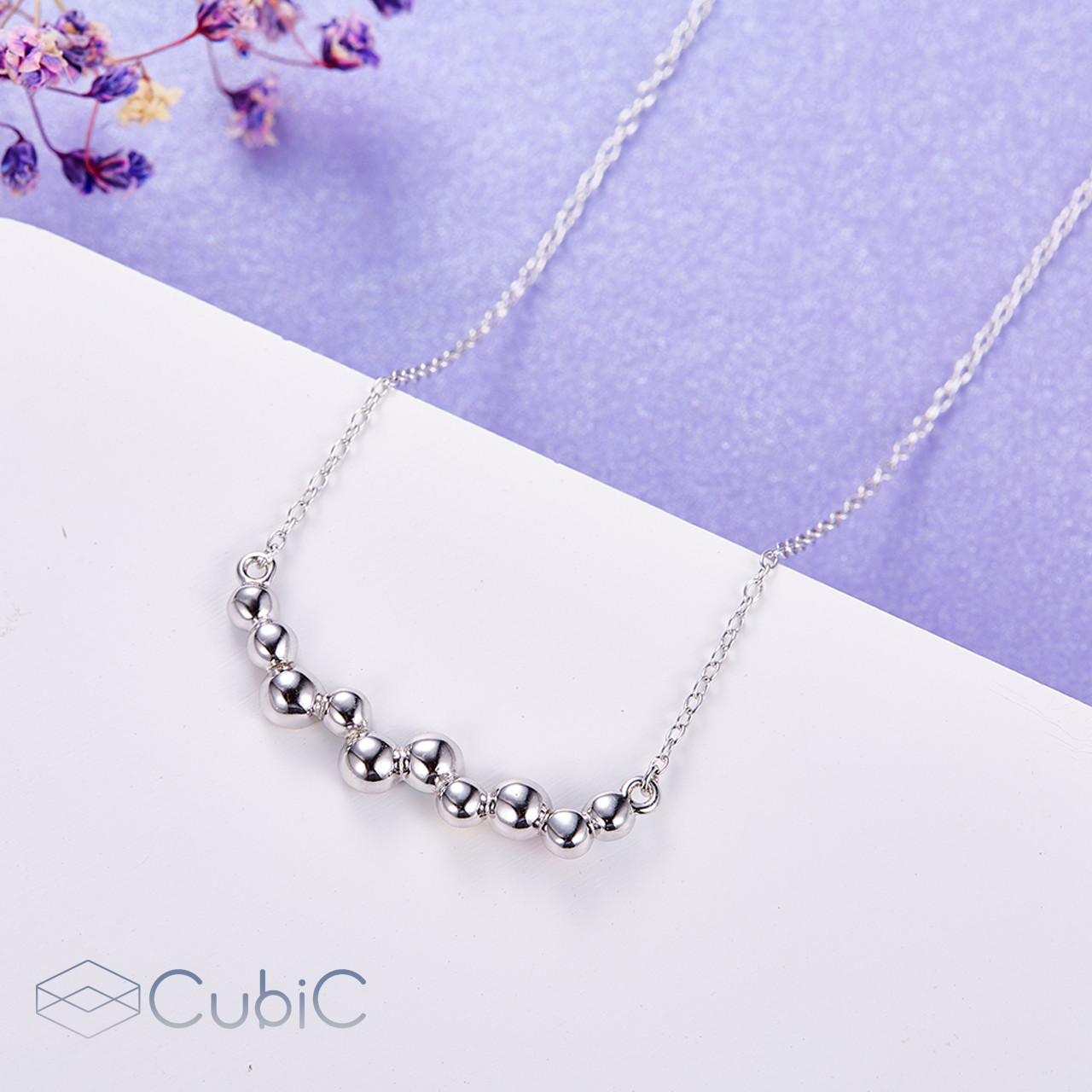 نیم ست نقره زنانه کوبیک مدل QN-3104