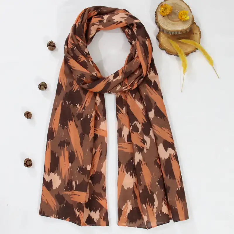 شال زنانه مدل نخی پلنگی کد 2791