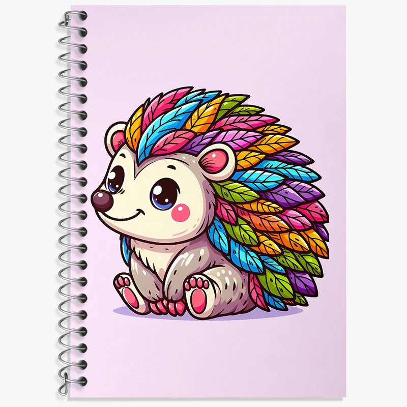 دفتر زبان 50 برگ خندالو مدل سه خط طرح جوجه تیغی کد N3315