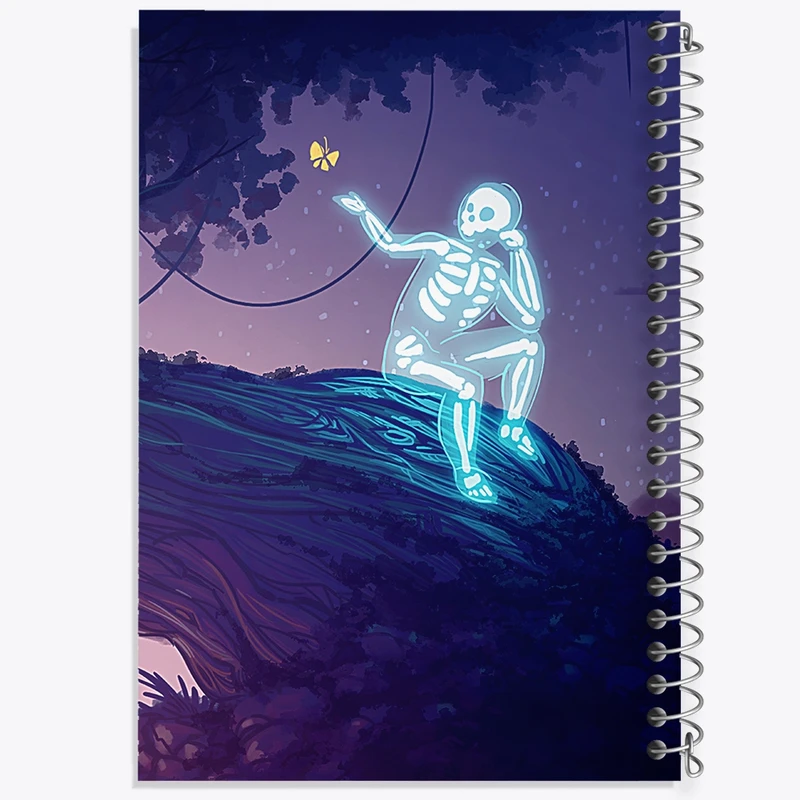 دفتر مشق 50 برگ خندالو طرح اسکلت (Skeleton) کد F1414