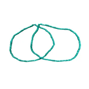 دستبند دخترانه مدل منجوق ملیله ای ساده کد 99 مجموعه 2 عددی