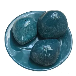 ست 4 تکه نمکدان سرامیکی طرح سنگ کد SN3