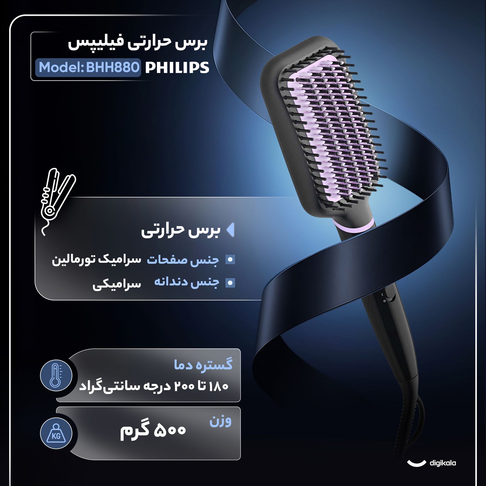 برس حرارتی فیلیپس مدل BHH880 - - 2