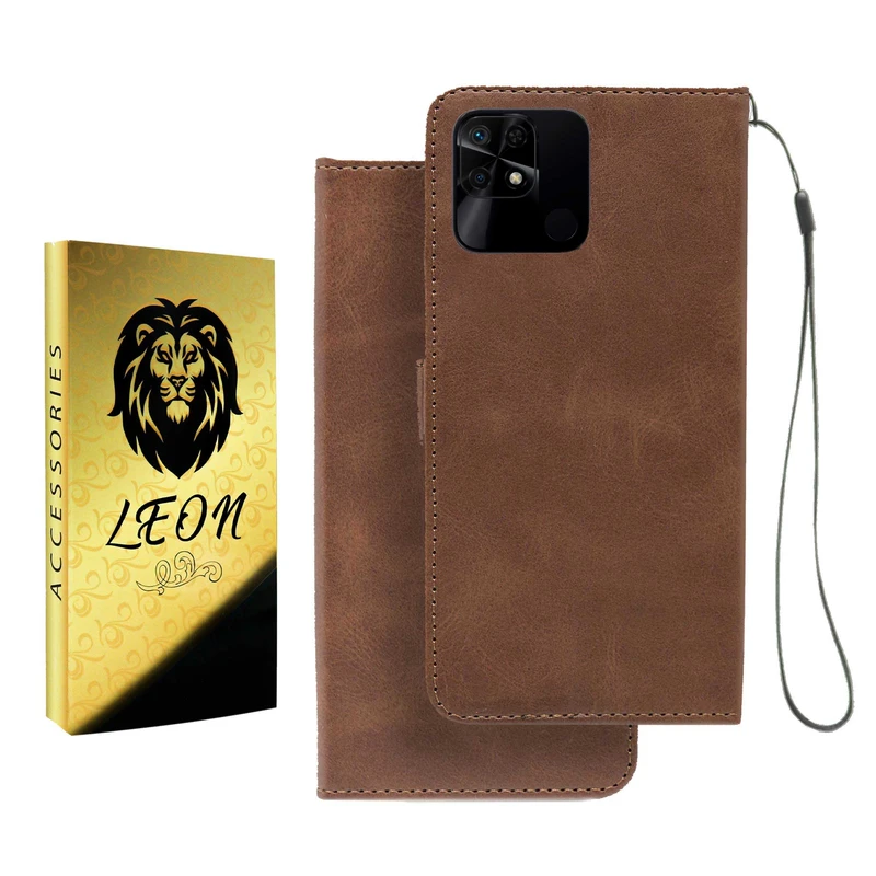 کیف کلاسوری لئون مدل Mortand Oro مناسب برای گوشی موبایل شیائومی Redmi 10C 