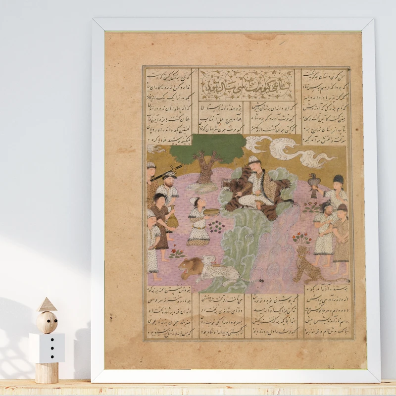 تابلو طرح نگاره گایومرس مدل G00147 فریم سفید