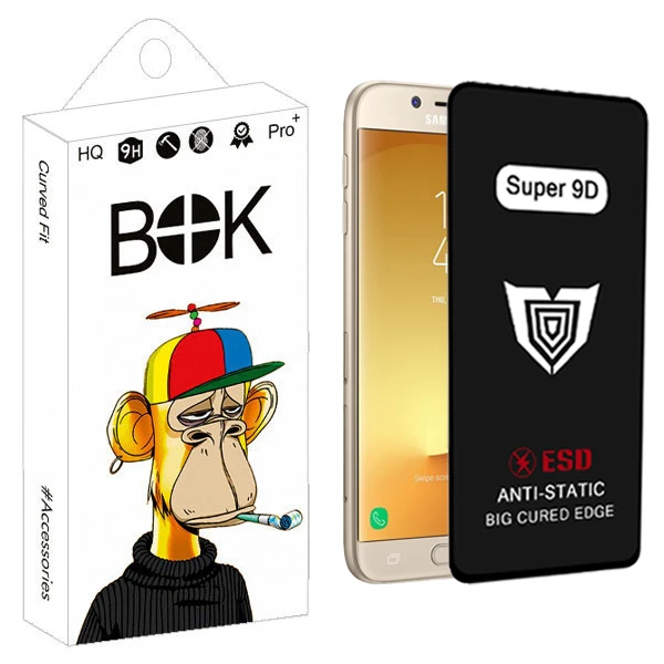 محافظ صفحه نمایش بوک مدل Super 9D Touch مناسب برای گوشی موبایل سامسونگ galaxy J7 Pro
