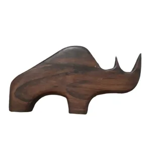 مجسمه چوبی مدل کرگدن کد 01