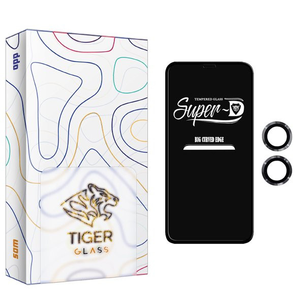محافظ صفحه نمایش تایگر گلس مدل APL2 SuperD مناسب برای گوشی موبایل اپل iPhone 11  به همراه محافظ لنز گوشی