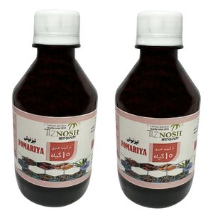 عرق 10 گیاه چربی کبد تیزنوش - 500 میلی لیتر بسته 2 عددی