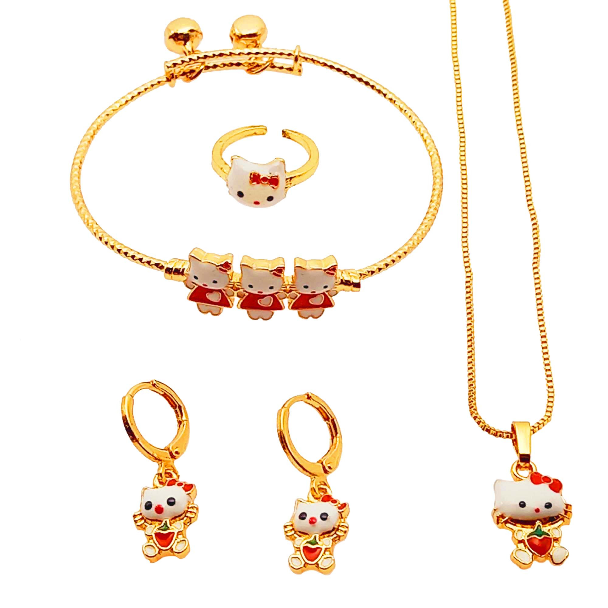 ست دخترانه طرح گربه مدل کیتی کد 677STD