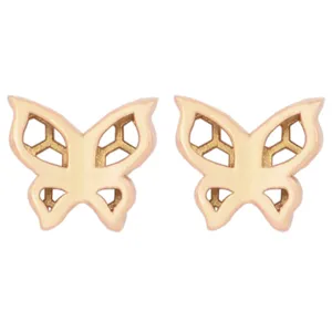 گوشواره طلا 18 عیار زنانه طلای مستجابی مدل پروانه کد 1670904