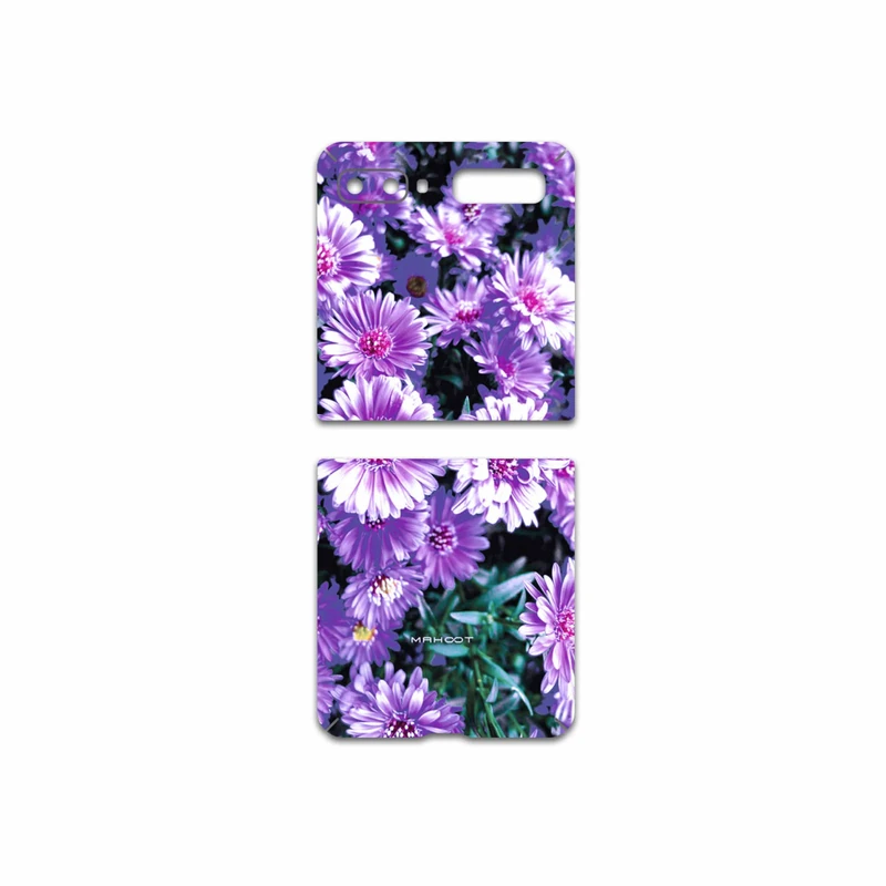 برچسب پوششی ماهوت مدل Purple-Flower مناسب برای گوشی موبایل سامسونگ Galaxy Z Flip
