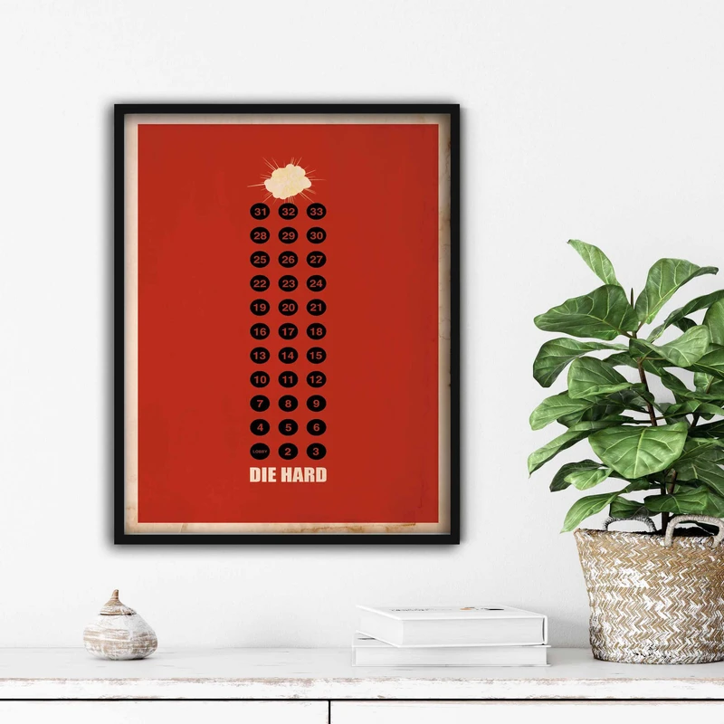 تابلو آتریسا طرح پوستر فیلم die hard مدل ATm482