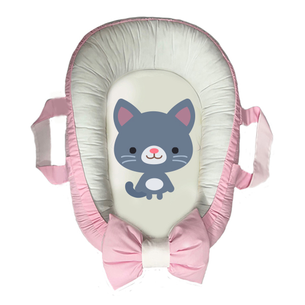 سرویس خواب سه تکه نوزاد مدل گارد محافظ دار طرح کیتی کد 004