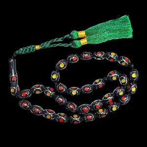 تسبیح مدل یسر نقره کوب کد 24010