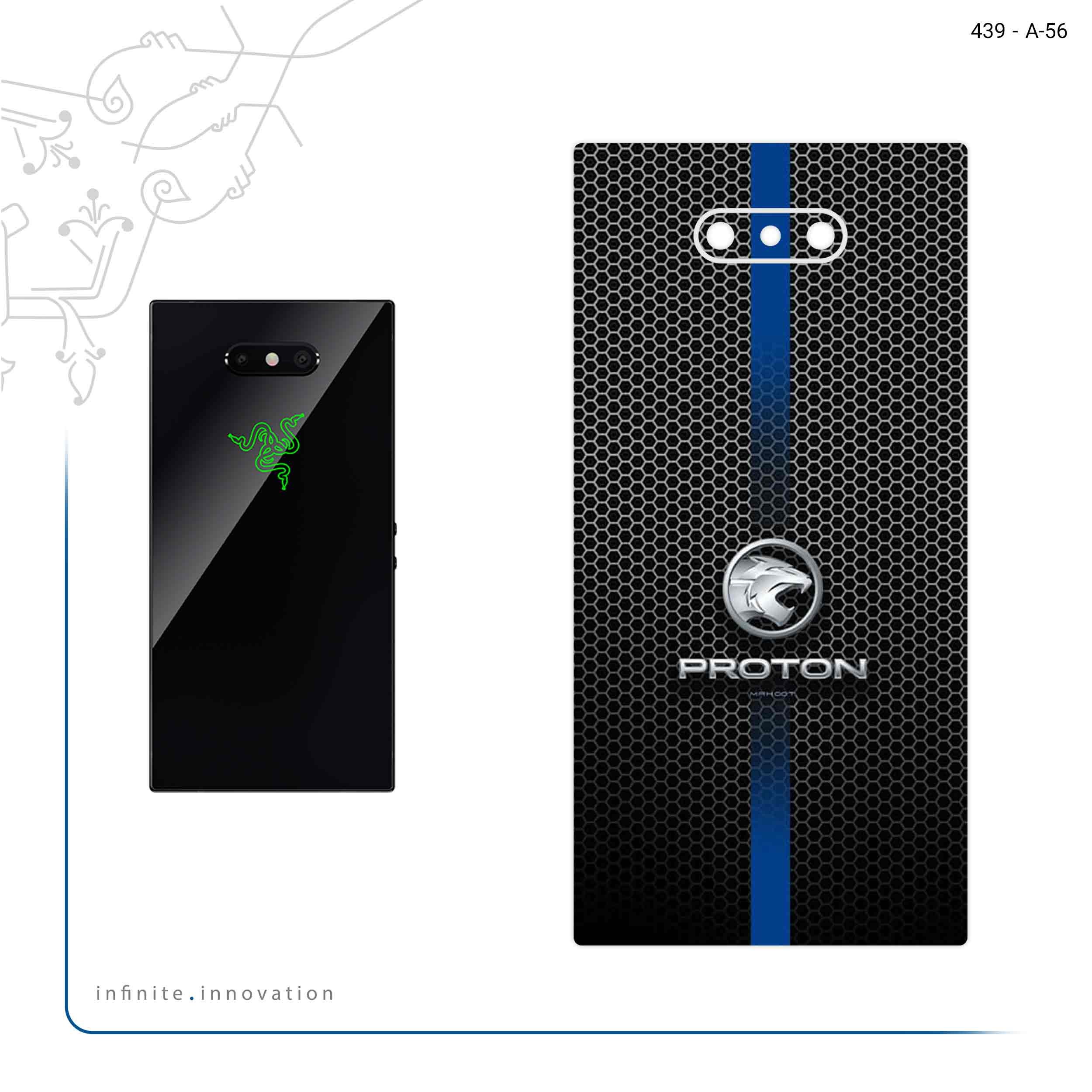 برچسب پوششی ماهوت مدل PROTON مناسب برای گوشی موبایل ریزر Phone 2