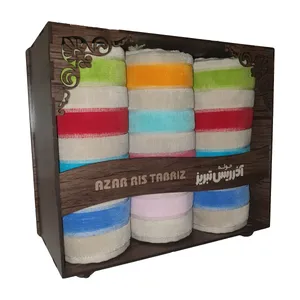  حوله دستی آذرریس تبریز مدل Zara سایز 40x80 سانتیمتر بسته 3 عددی