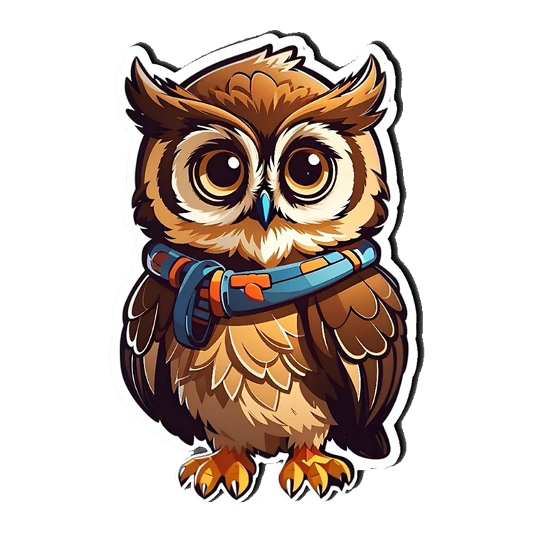 استیکر پارچه و لباس پاد آفرین مدل جغد کد 1639