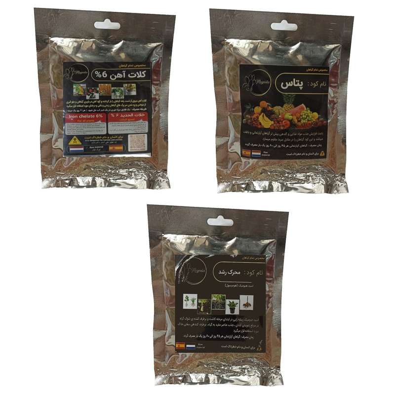 کود کلات آهن و محرک رشد هیومیک اسید و کود پتاس مدل raw material وزن 150 گرم بسته 3 عددی کود کلات آهن و محرک رشد هیومیک اسید و کود پتاس مدل raw material وزن 150 گرم بسته 3 عددی