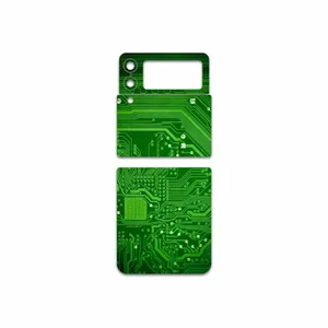 MAHOOT Green-Printed-Circuit-Board Cover Sticker for Samsung Galaxy Z Flip3 5G